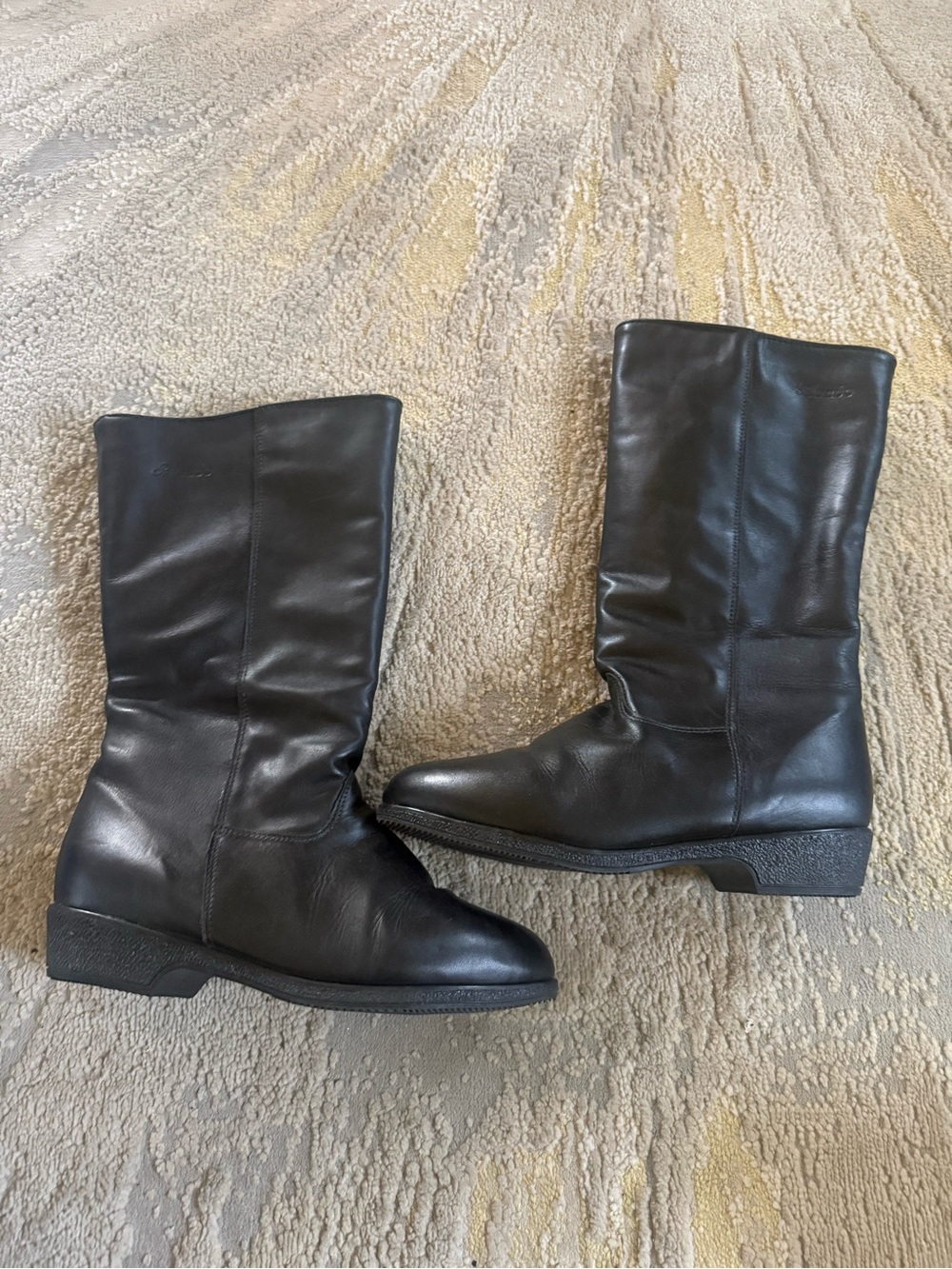 Vintage Blondo black leather boots almond toe side zip size 7